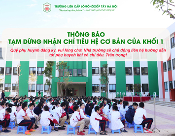 THÔNG BÁO: TẠM DỪNG NHẬN CHỈ TIÊU HỆ CƠ BẢN CỦA KHỐI 1