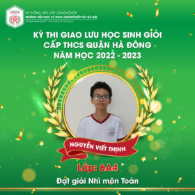 VINH DANH HỌC SINH ƯU TÚ ĐẠT GIẢI CUỘC THI GIAO LƯU HỌC SINH GIỎI KHỐI 6,7,8  CẤP QUẬN
